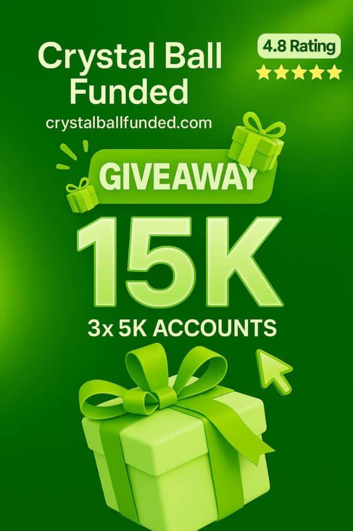 Giveaway Alert Win A Free Challenge Account 

To enter:
🔹 Join Discord: discord.gg/qDS3fUmWev
🔹 Follow <a href="/crystalballmkt/">Crystal Ball Markets</a> &amp; <a href="/Nasiru__FX/">Nasiru Auwal</a>
🔹 Follow: <a href="/LiquidityFocal/">Liquidity Trader</a> <a href="/MermouForex/">𝐌𝐄𝐑𝐌𝐎𝐔</a>  <a href="/edrees_askar/">Idris Abba</a> <a href="/Ameer_fx01/">ADAM👋🏾</a>
🔹 RT the pinned giveaway post 

Winners via Twitterpicker in 72 hours
