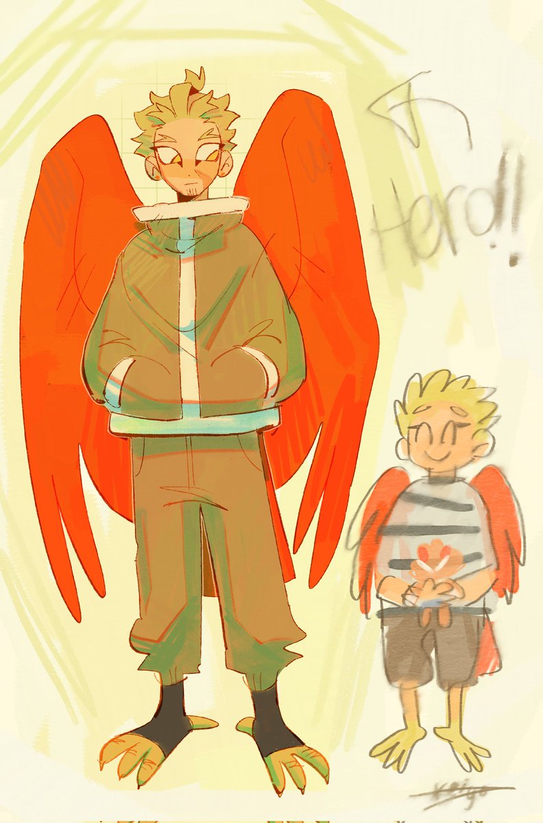 hawks art! sorry someone drew on the side couldn't find who it was tho 🐥
#MHA