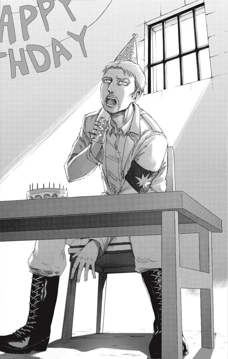 Happy Birthday, Reiner Braun &lt;3 Have some cake :)
🥳🎂🎊🎊🎊
#ライナー生誕祭 
#ライナー・ブラウン生誕祭2025