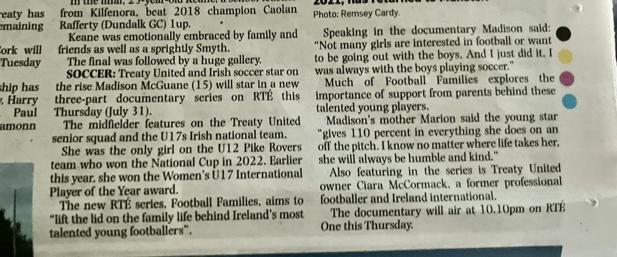 SeanRyanT's tweet image. #Limerick #SoccerStar #ireland #MadisonMcGuane 
@TreatyUnitedFC 
On Rte1 tonight at 10.10pm
limerickpost.ie/2025/07/31/lim…
@limerickpost 
#TreatyUnited v #KerryFc @KerryFC on #Monday #August 4th #MarketsField 
Pop up bar @treatycity 
instagram.com/reel/DMxVTPSq2…