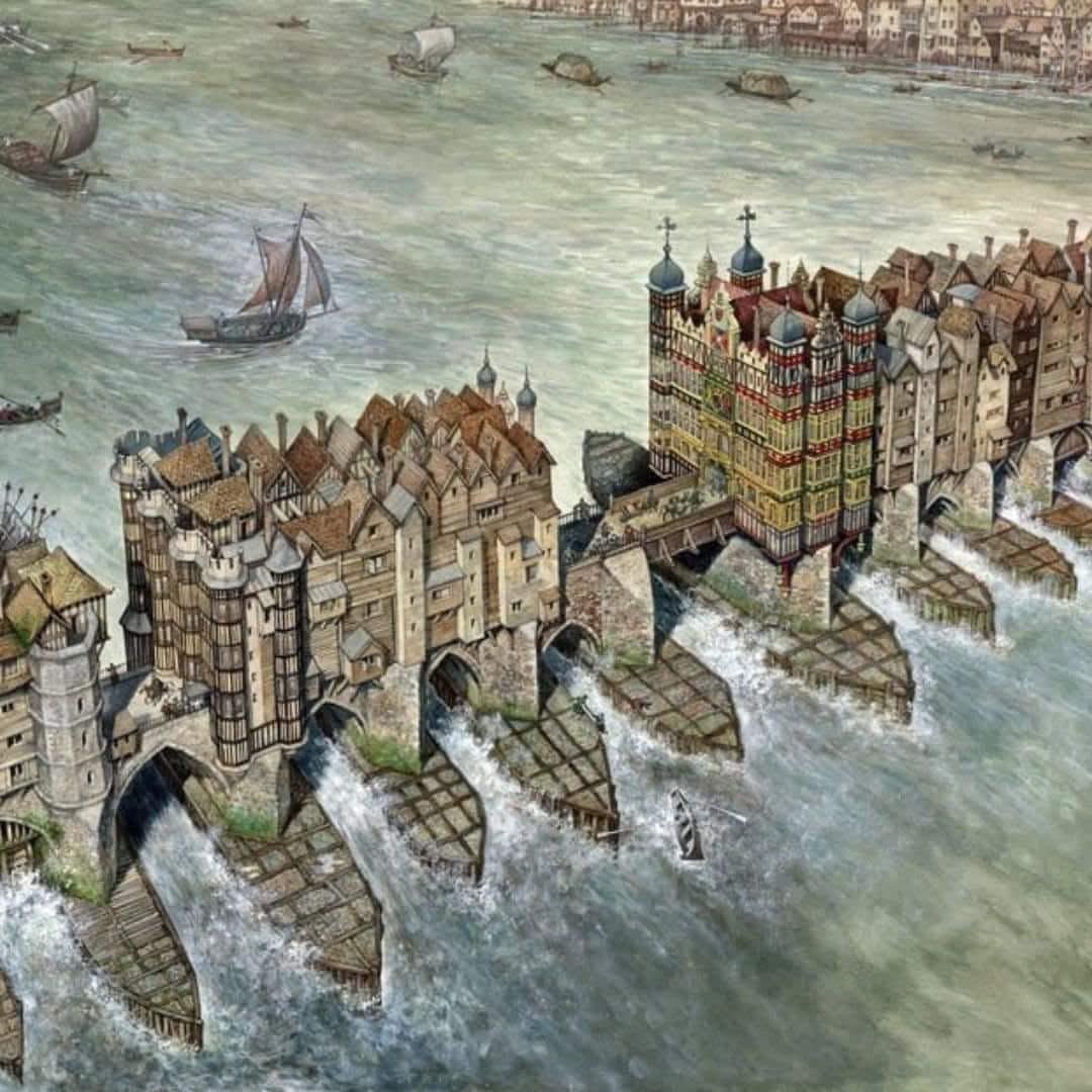 Old London Bridge was the longest inhabited bridge in Europe. It was completed in 1209 AD, and stood for over 600 years.
It was considered a wonder of the world and it had 138 shops, houses, churches &amp; gatehouses built on it.