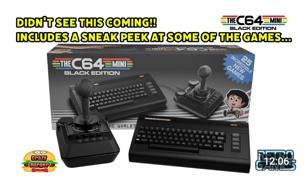 The C64 Mini Black Edition !
youtu.be/8WgROjbdYoU