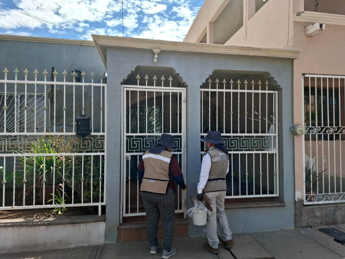 En #Guaymas, Colonia Centro nuestro Escuadrón Básico Territorial realizó labor de control larvario en los domicilios y promoción de la salud para la prevención del dengue.

#SaludSonora #PrevenciónEsSalud