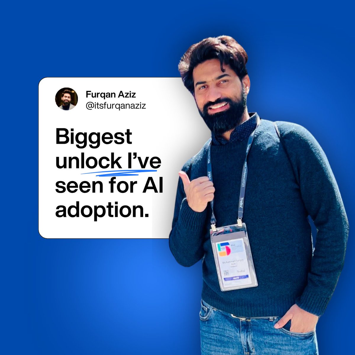 The biggest unlock for AI adoption?

It’s not a platform or playbook, it’s a signal.

Your team needs to feel it's safe to experiment, mess up, and try new things.

Start with leading by example.

👉 Prompt of the week threads
👉 Real role-based AI examples
👉 Simple “Did anyone