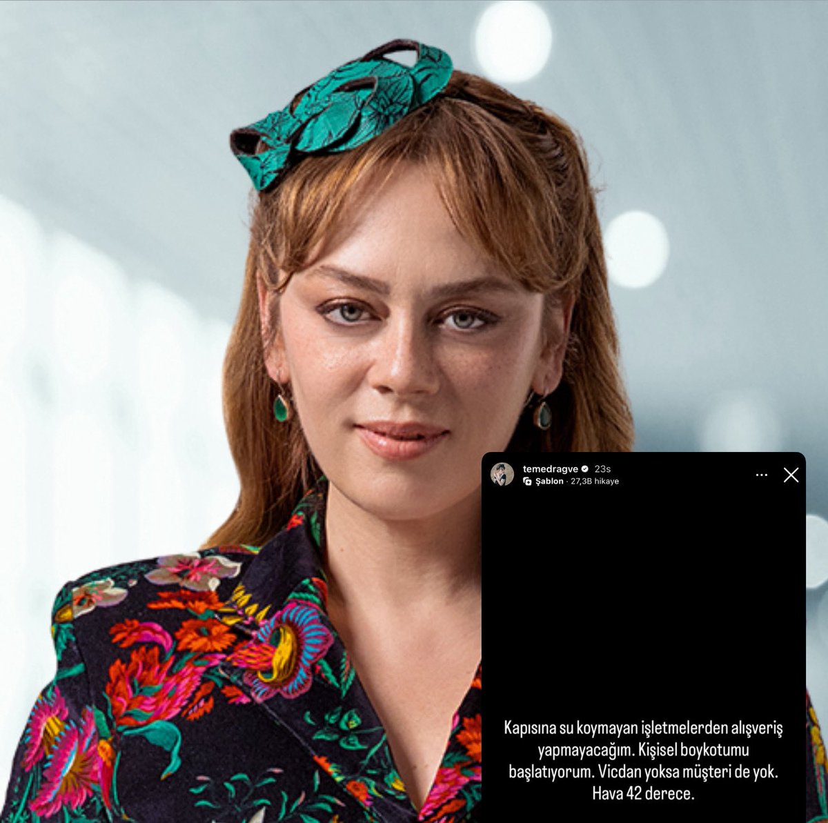 HAYVAN DÜŞMANI İŞLETMELERİ EL BİRLİĞİYLE BOYKOT ETMELİYİZ ‼️

Ünlü oyuncu Demet Evgar; sokak hayvanları için kapısının önüne su koymayan işletmelerden bir daha alışveriş yapmayacağını duyurdu ! 

BİZDE VARIZ ✊