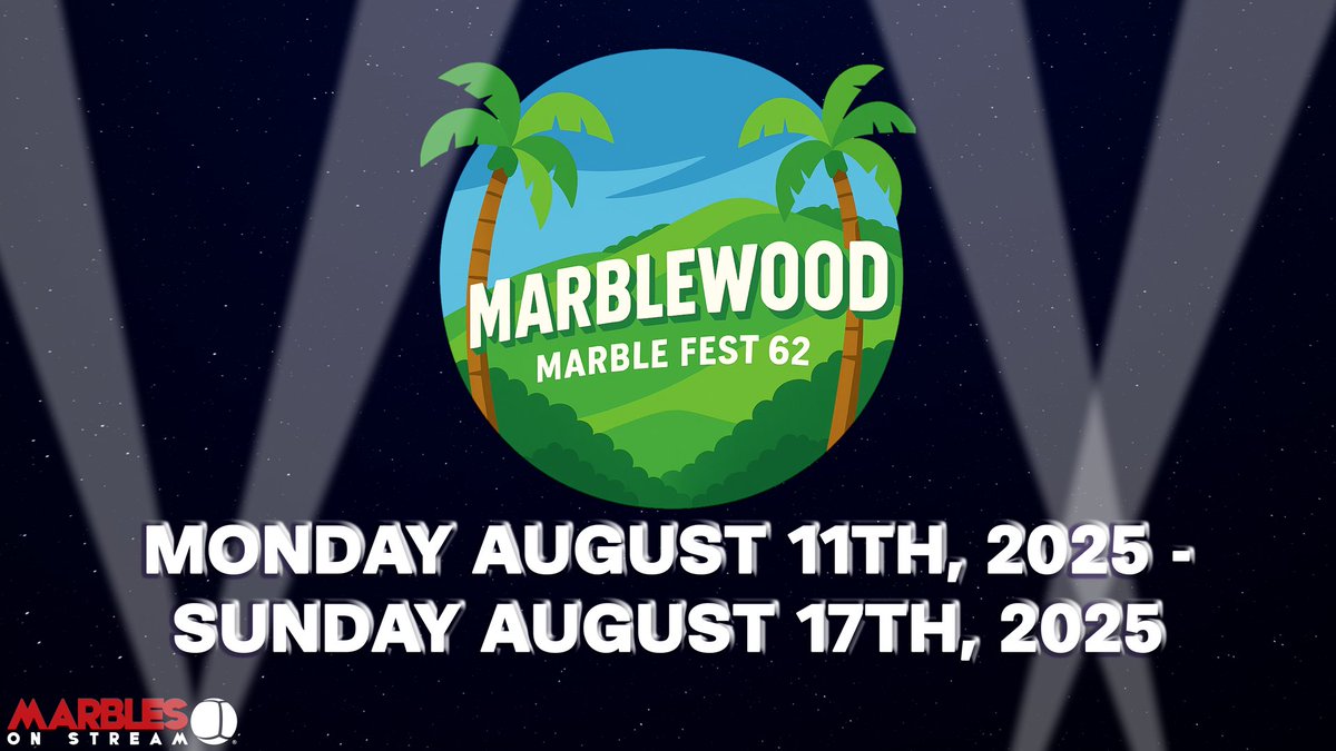Marble Fest is coming August 11th, 2025 under a new format!

This time the Marbles On Stream Ambassador Team is taking over the planning and organization of this event that will now take up the entire week!

See you all on Monday August 11th, 2025 at 10am ET for the opening