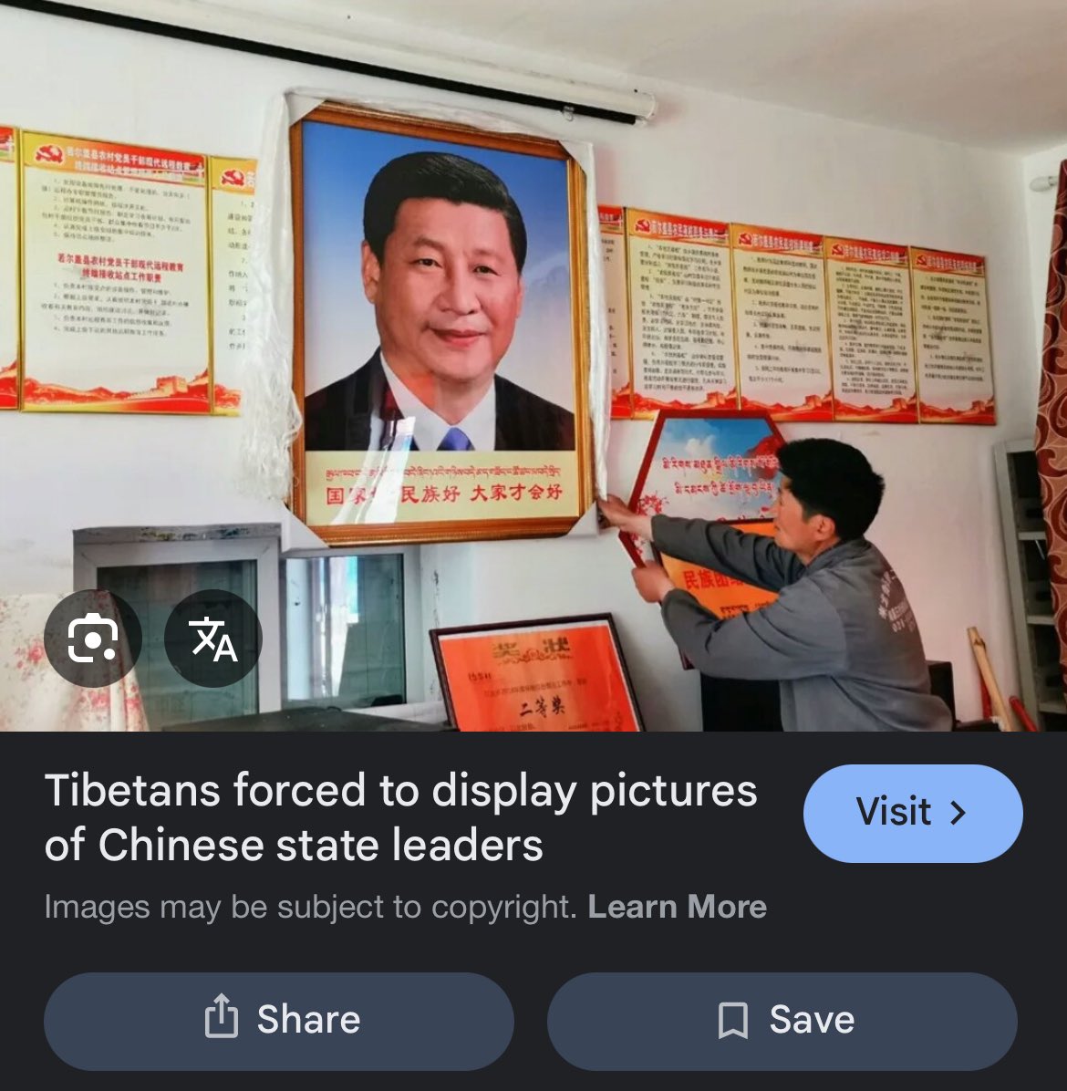 LoneWilderness's tweet image. If Israel learns anything from the CCP, they should have every home, every single mosque and public place in Gaza hang a giant portrait of Netanyahu in prominent spot. 

The claim that CCP didn’t kill Tibetan children is hilarious. Dude never heard of the 11th Panchen Lama. 😂