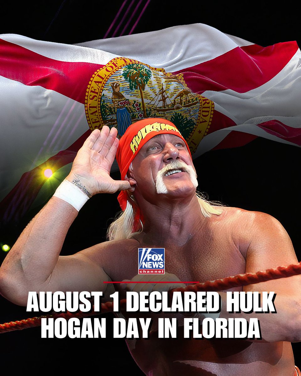Florida <a href="/GovRonDeSantis/">Ron DeSantis</a> has declared August 1, 2025, as “Hulk Hogan Day” to honor the wrestling legend. Flags will be at half-staff at the State Capitol and in Pinellas County from sunrise to sunset.