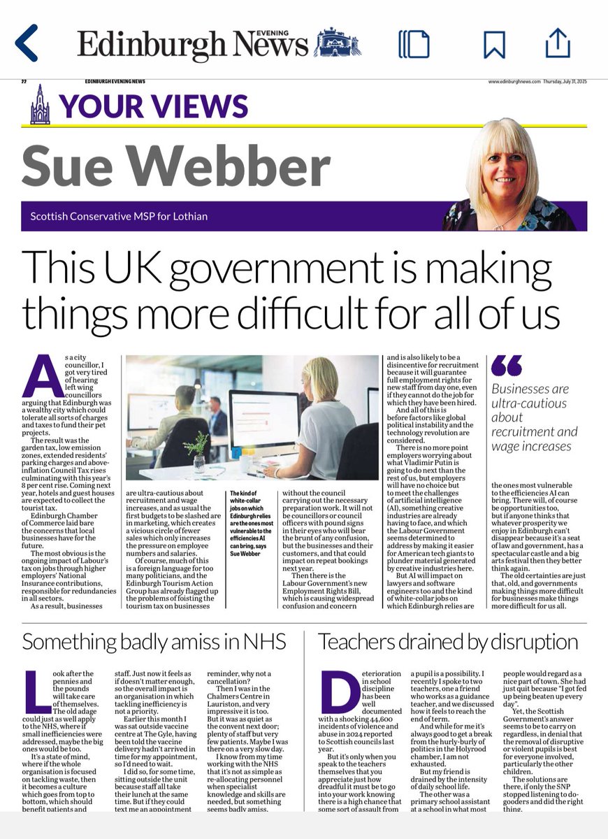 My weekly column👇

👉UK Labour Government is making things harder for all of us
🏥 Something amiss in NHS
👩‍🏫 Teachers drained by disruption