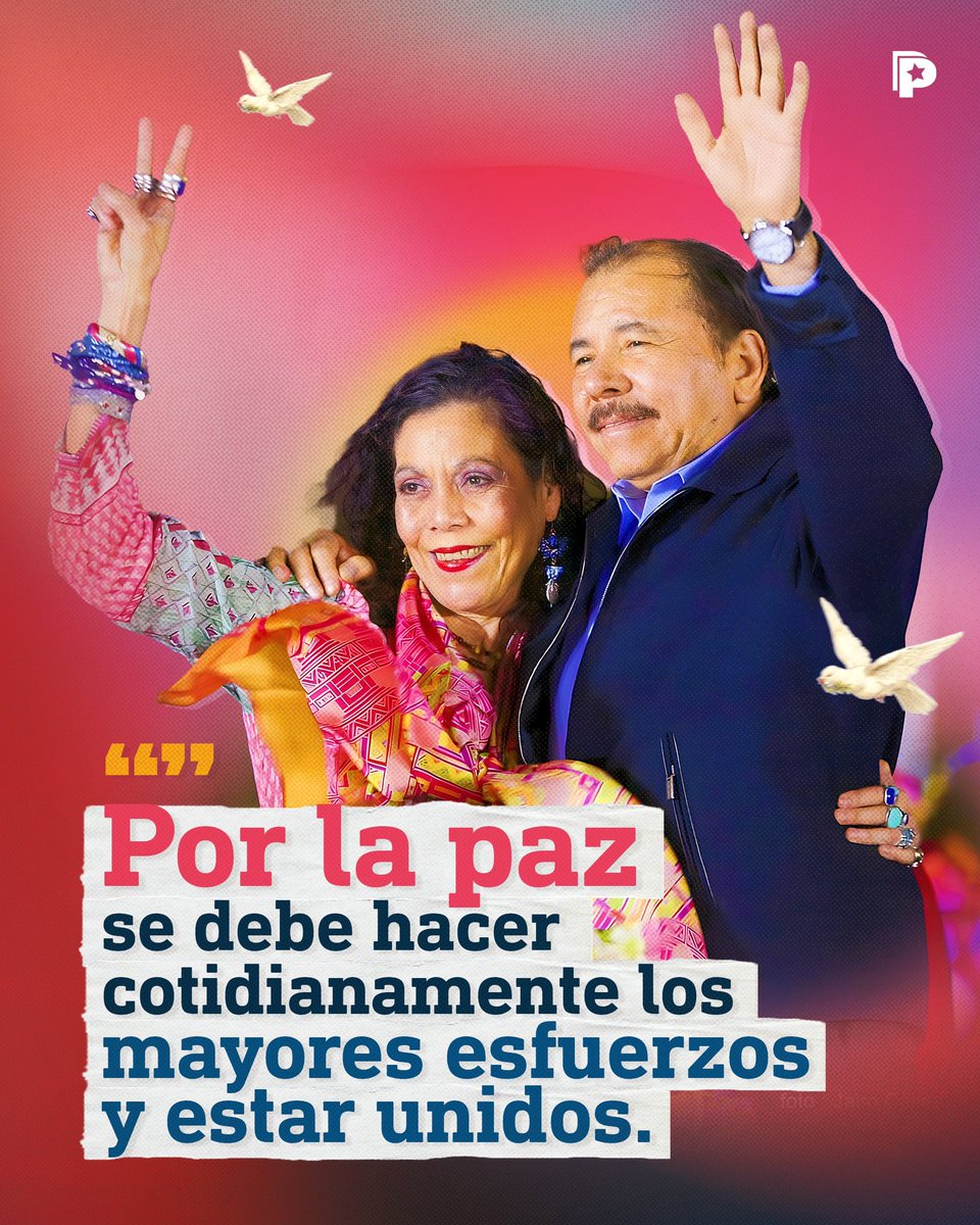 La Compañera Rosario Murillo reafirmó que la paz es el mayor bien del pueblo nicaragüense y debe defenderse cada día con unidad, trabajo y dignidad. Destacó que la paz se resguarda con el mismo coraje con el que, a lo largo de la historia, hemos defendido nuestra identidad.🇳🇮✊🏻🕊️