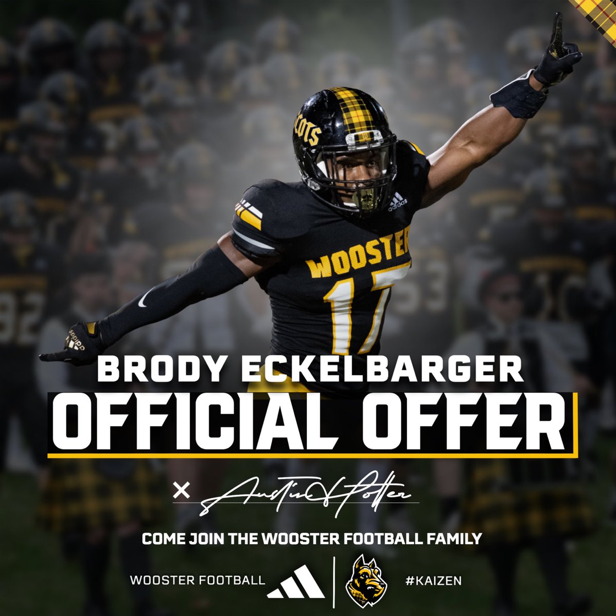 After a great phone call with <a href="/CoachHolter/">Austin Holter</a> I am bless to say I have received an offer to play at Wooster!!! Thank you to coach <a href="/CoachTomblinCOW/">Mason Tomblin</a> as well!