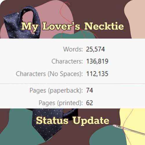 EveHealyWrites's tweet photo. The edits are done. The cover for the print edition is complete. 'My Lover's Necktie' is ready.

It's time, guys. My novella is ready to go and is up for pre-order on most major platforms.

Read the rest of the update here:
https://t.co/7DyX8GdsLK https://t.co/g93otEf0ys