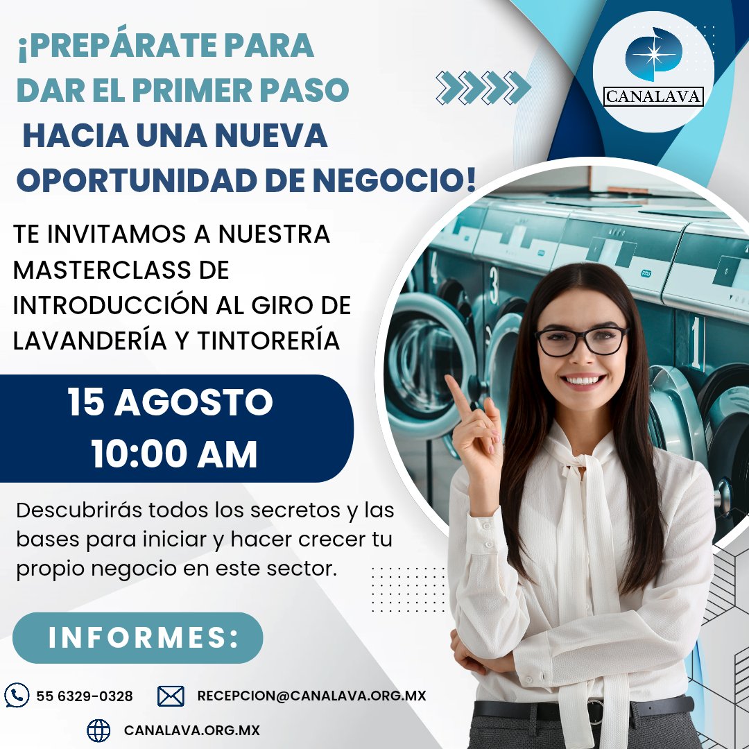 CANALAVA's tweet image. ¡Transforma tu pasión por el cuidado de la ropa en un negocio exitoso!🏪🫧🤗

🗓 15 Agosto 2025 
🕐 10:00 AM
💻 Modalidad: Online (Zoom)

¡Reserva tu lugar ahora! 

¡Te esperamos! 👌🙌