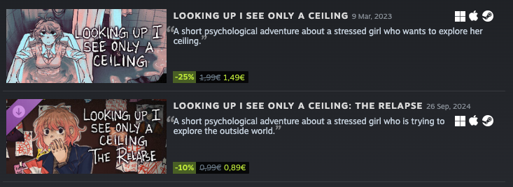 silver978_'s tweet photo. #luisoac and its DLC are on sale until August 9th!
The base game is currently 25% off, and the DLC is 10% off. 🥳

#gamedev #indiegame #indiedev https://t.co/eEzh8GF0ba