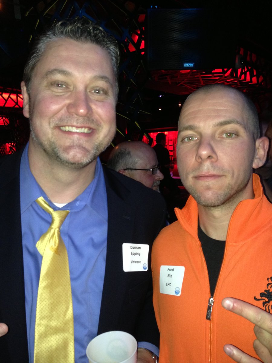 Came across this photo today <a href="/DuncanYB/">Duncan Epping</a> <a href="/NixFred/">Nix</a> from August 2013. A relative who's who of the VMware Community back then.