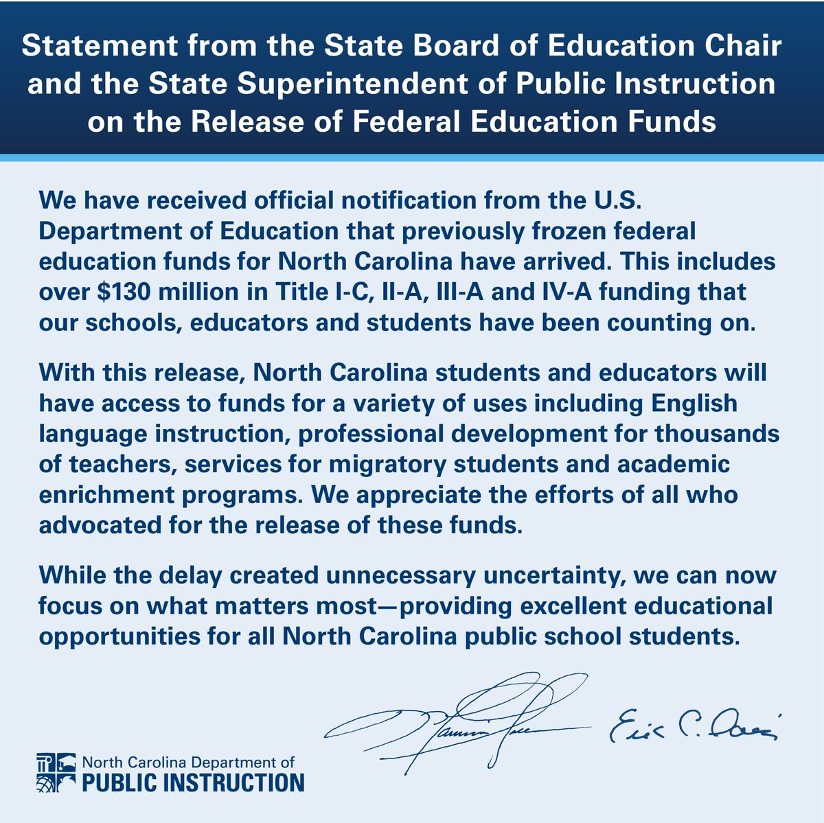NCDPI Superintendent Mo Green (@mogreenncdpi) on Twitter photo 