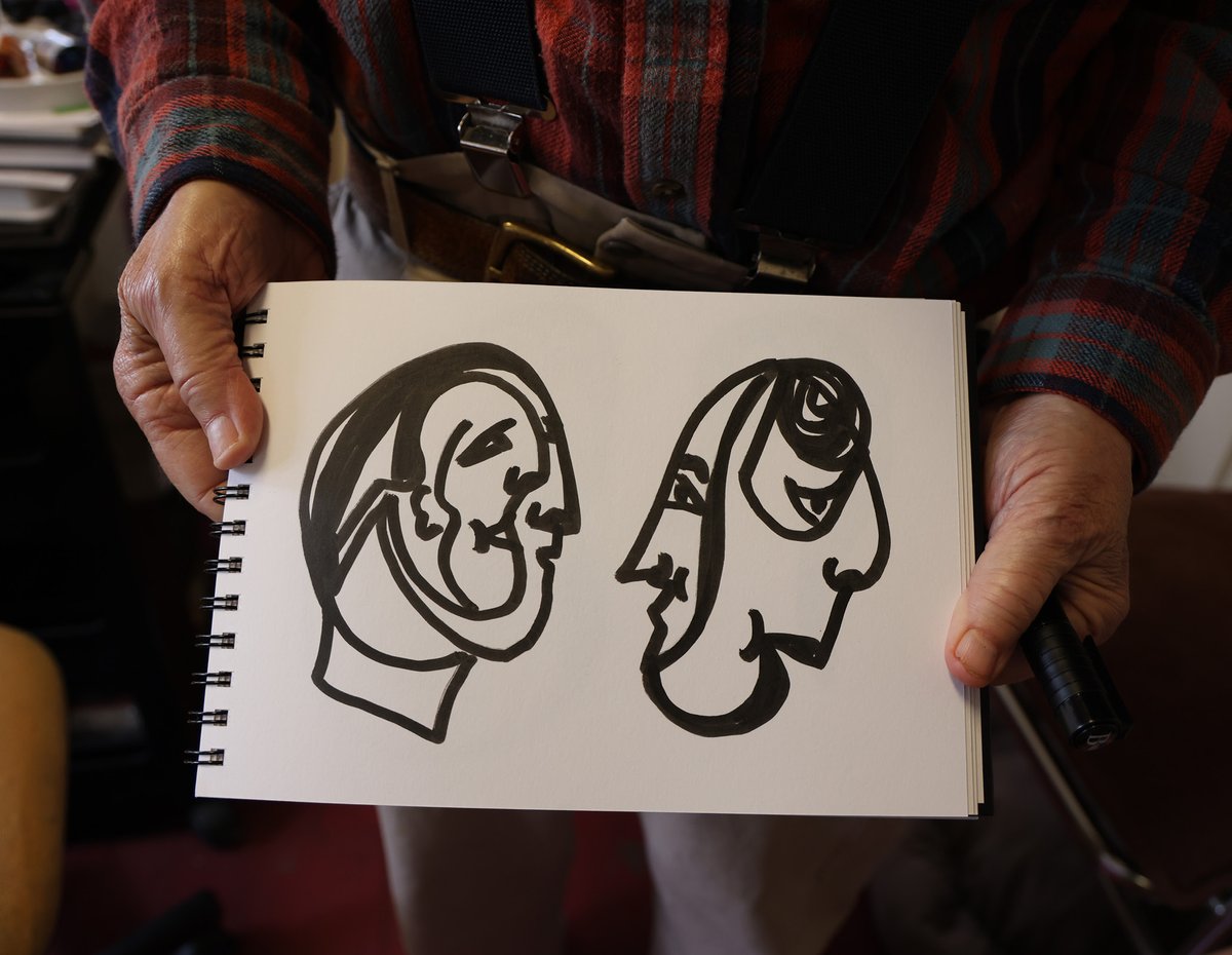 DickCrispo's tweet photo. Discover the magic I see in the simplicity of black ink drawings and how they bring complex emotions to life in my art. https://t.co/OEftdoSOqA