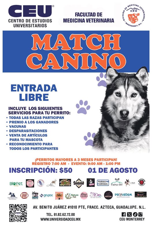 #ComunidadAzteca (@aztecacomunidad) on Twitter photo #CIUDADGUADALUPE INVITACIÓN AL EVENTO MATCH CANINO QUE IMPULSA EL AMOR POR NUESTRAS MASCOTAS 1° de Agosto de las 7am a 1pm en las instalaciones del CEU VETERINARIA <a href="/LoQuePasaEnNL/">@QuePasaEnNL ®️</a> <a href="/ivytagebuch/">Ivy</a> <a href="/3KaminosGpe/">Tres Caminos Gpe</a> <a href="/VecinosOriente/">Vecinos Del Oriente</a> <a href="/GMtzBerlanga/">G. Martínez Berlanga</a> <a href="/FloresBenavid/">LilianaFloresBenavid</a> <a href="/Contraportada_r/">ᴄᴏɴᴛʀᴀᴩᴏʀᴛᴀᴅᴀ</a> <a href="/TacticaR1/">Táctica ss</a> #CIUDADGUADALUPE INVITACIÓN AL EVENTO MATCH CANINO QUE IMPULSA EL AMOR POR NUESTRAS MASCOTAS 1° de Agosto de las 7am a 1pm en las instalaciones del CEU VETERINARIA <a href="/LoQuePasaEnNL/">@QuePasaEnNL ®️</a> <a href="/ivytagebuch/">Ivy</a> <a href="/3KaminosGpe/">Tres Caminos Gpe</a> <a href="/VecinosOriente/">Vecinos Del Oriente</a> <a href="/GMtzBerlanga/">G. Martínez Berlanga</a> <a href="/FloresBenavid/">LilianaFloresBenavid</a> <a href="/Contraportada_r/">ᴄᴏɴᴛʀᴀᴩᴏʀᴛᴀᴅᴀ</a> <a href="/TacticaR1/">Táctica ss</a>
