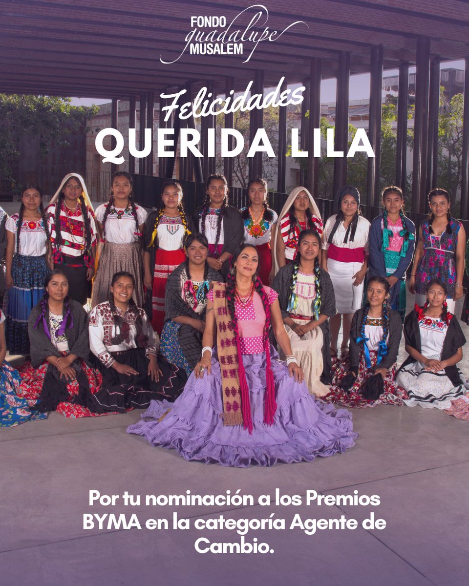 Queremos agradecer profundamente a  <a href="/fcogroup/">FCO Group</a> través Premios BYMA por la nominación de nuestra querida <a href="/liladowns/">Lila Downs</a>  en la categoría  Agente de Cambio.
Su labor ha encendido oportunidades reales para muchas mujeres jóvenes que hoy caminan con fuerza hacia sus sueños.