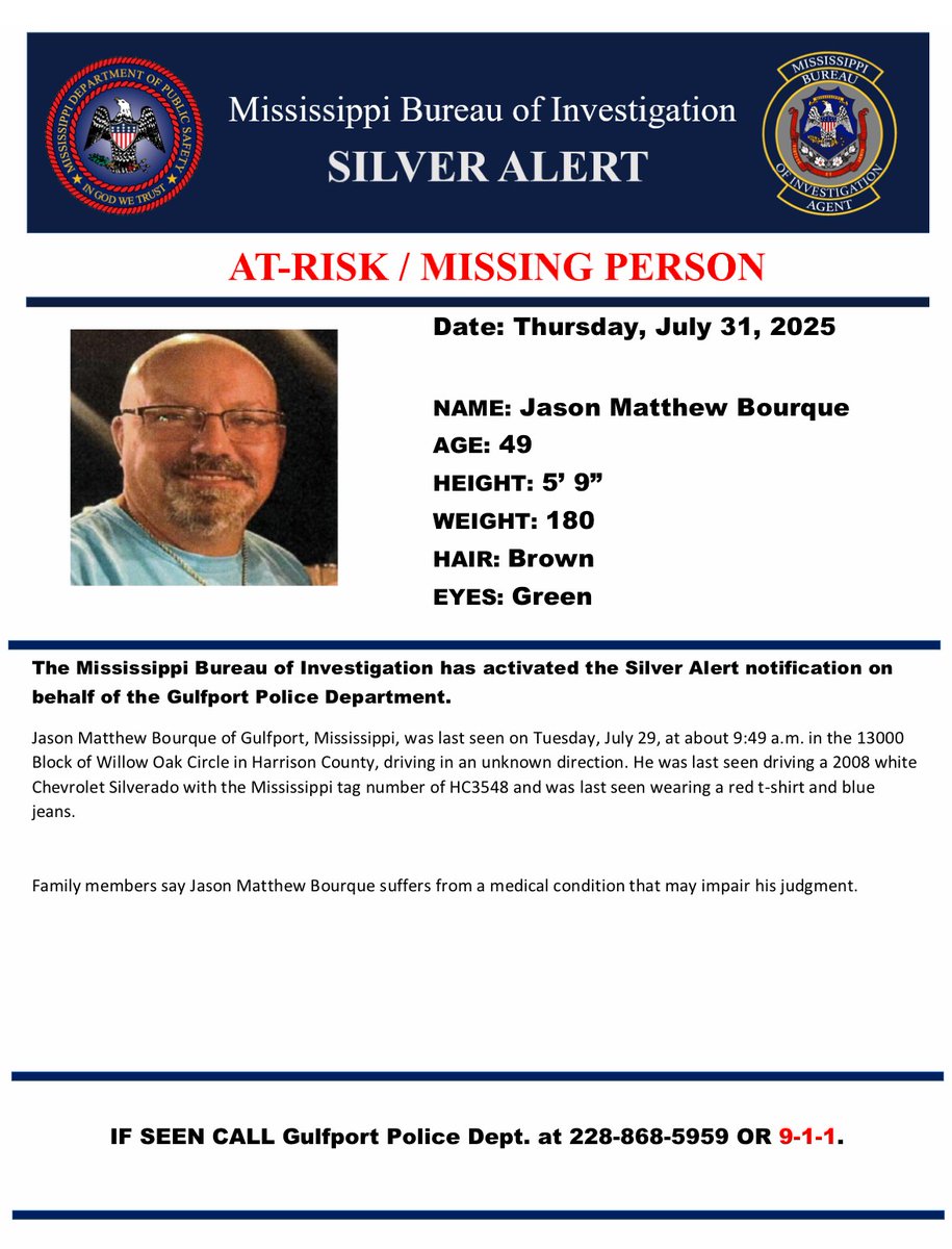MDPSMBI's tweet image. Silver Alert