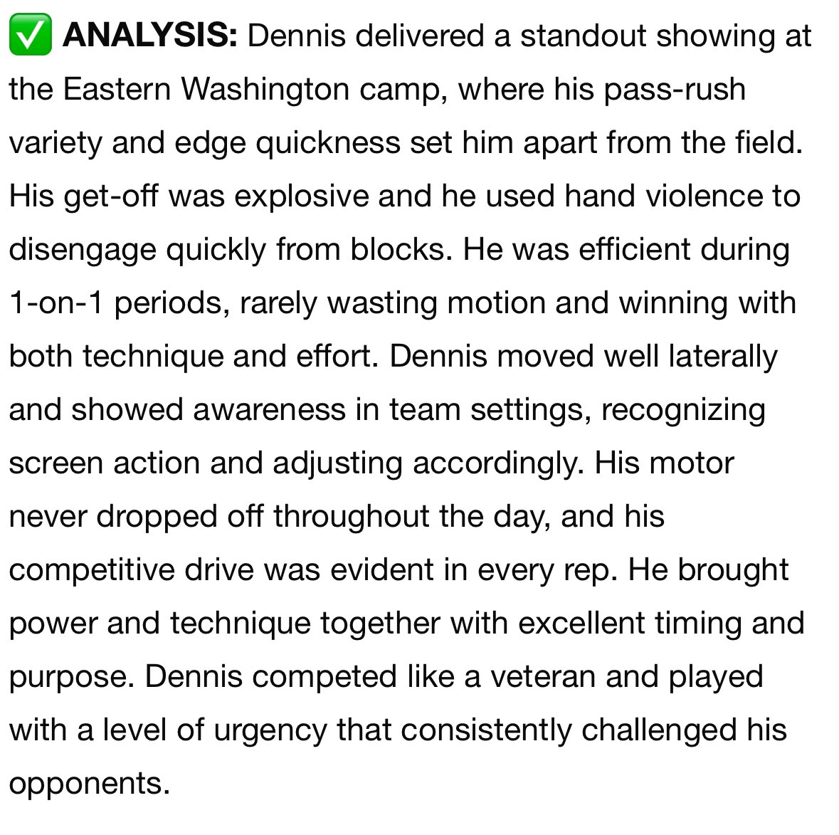 Thank you <a href="/sixstarfootball/">Six Star Football | PLUS+</a>  for the write up <a href="/EWUFootball/">EWU Football 🏈</a> prospect camp on 7/24!