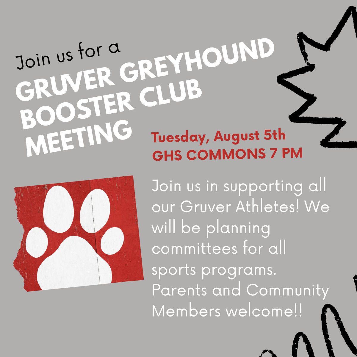 Greyhound Boosters Meeting psqr.io/7LSCFmEJ2t via <a href="/ParentSquare/">ParentSquare</a>
