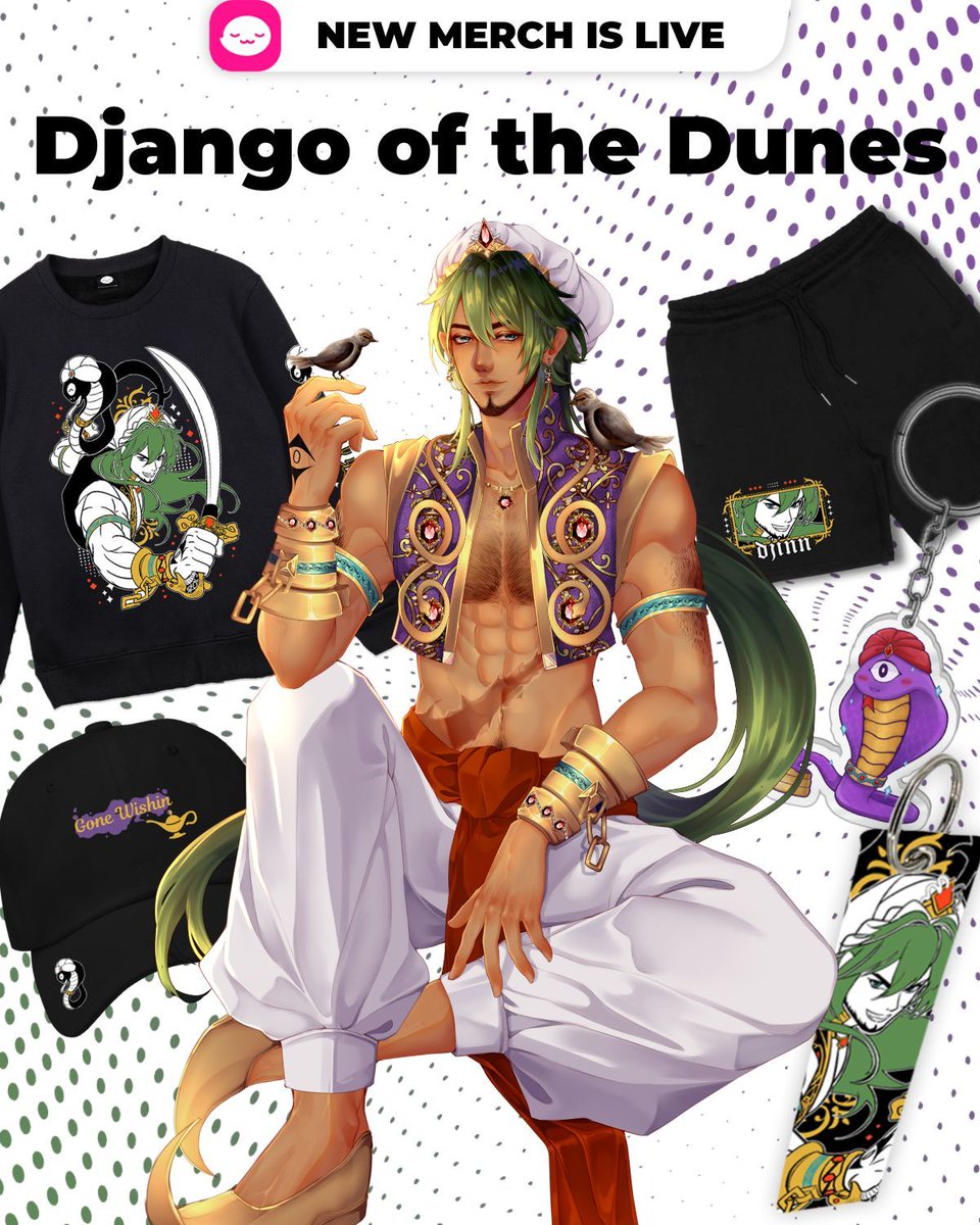DjangoDunesVT's tweet image. Your latest wish is granted: NEW Django merch just dropped!!
@shopuwumarket has released a slew of new goodies in honor of my updated design! Get your hands on some stylish gear over at my merch page!
uwumarket.us/collections/dj…