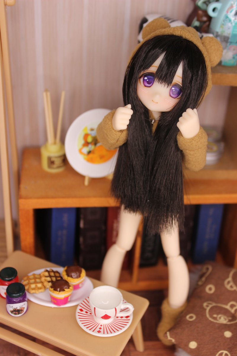 おはようございます🌥

クマパジャマみっちゃん🐻
可愛いが大渋滞

#君影草DOLL　 #うちのこかわいい