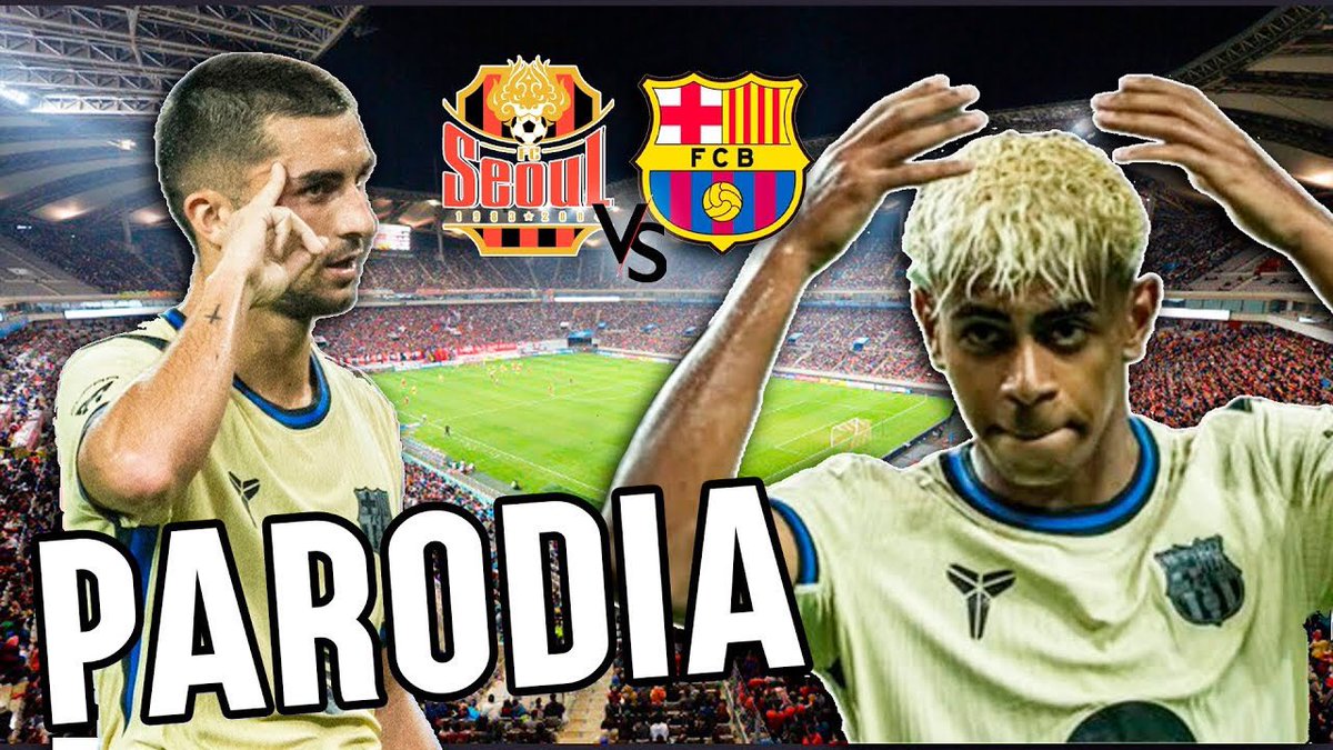 RaFutGamer1's tweet photo. 🎶 Canción del partido entre el @FCBarcelona_es y el Seoul. No te la pierdas!

#parodia #parodiafutbol #FCBarcelona 

📹 https://t.co/T5RuxEaz4A https://t.co/I0d1jlqozO