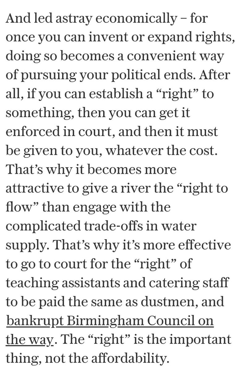 Recognising a river's "right to flow" may sound like just a silly season story. 

But actually this distortion of the meaning of "rights" is contorting our politics and our economy.

My <a href="/Telegraph/">The Telegraph</a> column tonight: 👇

telegraph.co.uk/gift/f0c63fef0…