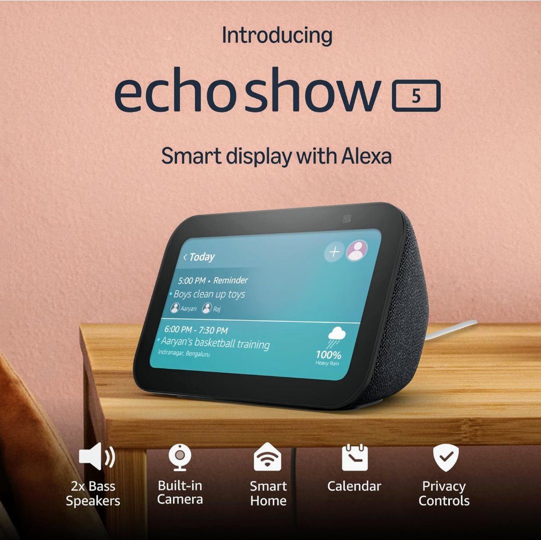 aminsheikh's tweet image. The Echo Show 5 (3rd gen) includes a 5.5” display so you can stream music and shows, view compatible cameras, make video calls, see your calendar, check weather and more at a glance. Set alarms and reminders with your voice.
#Sponsored #Alexa #EchoDevice

amzn.to/4mlsX70