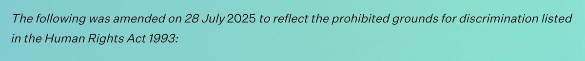Finally! <a href="/NZHumanRights/">Te Kāhui Tika Tangata Human Rights Commission</a> remove references to gender identity being protected in the NZ HRA in their PR regarding <a href="/SportNZ/">Sport NZ</a>'s trans guidelines being removed.  
After years of being lied too by woke bureaucrats &amp; academics the HRC acknowledge it is sex that's protected, not gender!