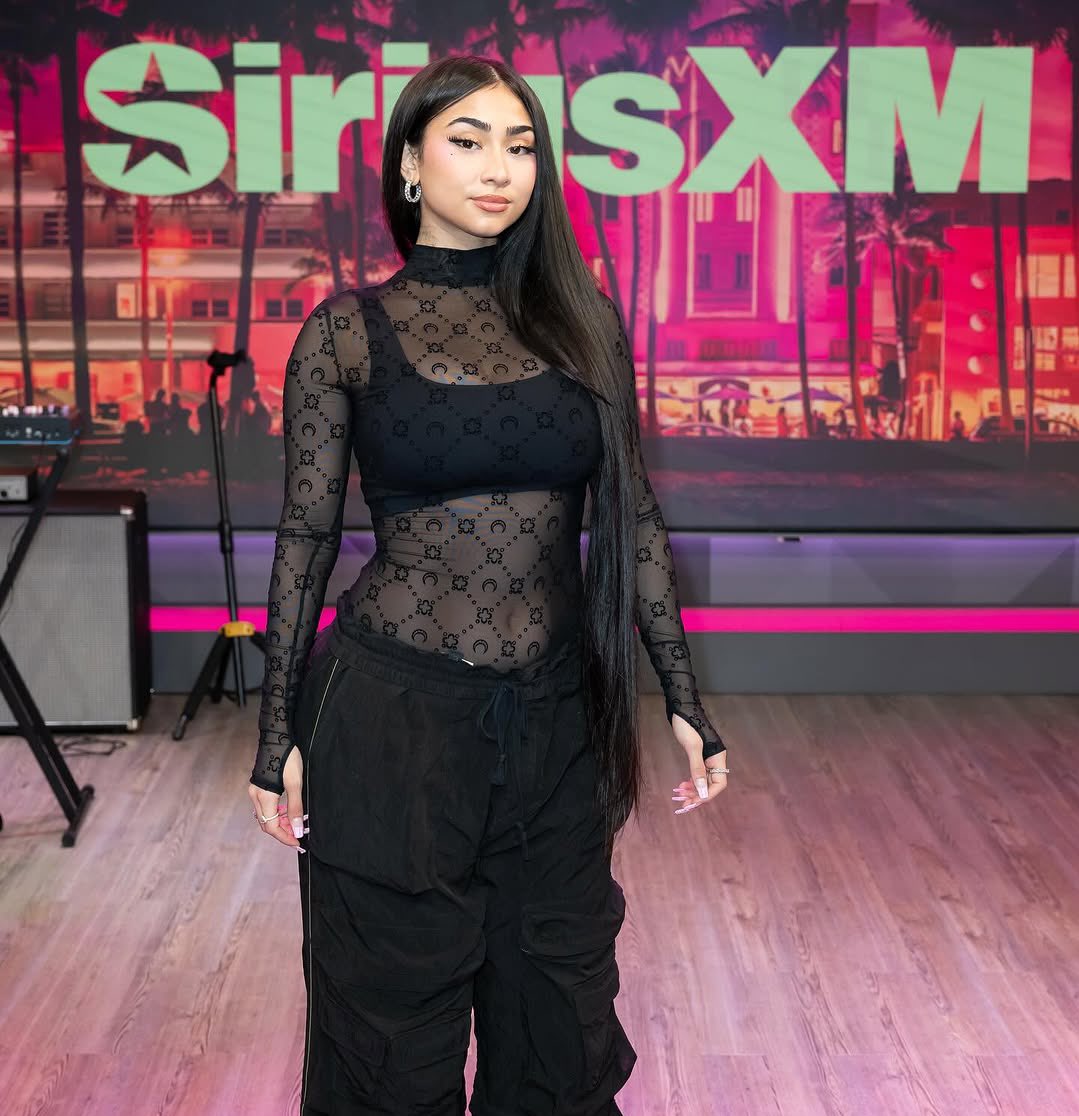 Paloma Mami yesterday in Miami recording a live session for Sirius XM.