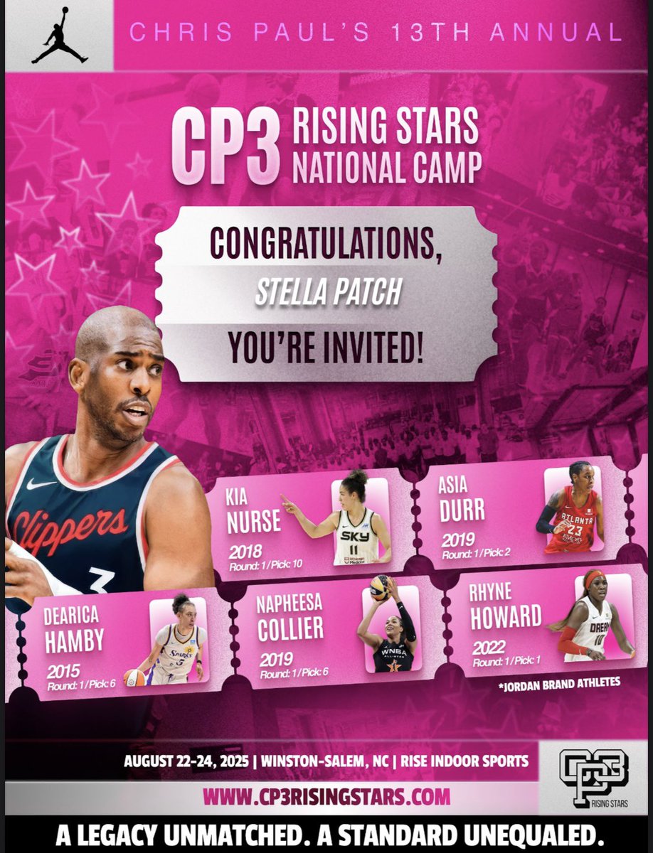 Excited and honored to have been invited to <a href="/CP3events/">🚀13TH ANNUAL CP3 RISING STARS NATIONAL CAMP🚀</a>. <a href="/NewBremenSports/">New Bremen Sports</a> <a href="/OhioPremierBas1/">Premier Basketball</a> <a href="/CoachBPatch/">Brian Patch</a> <a href="/NE2KHoops/">NE2KHoops</a> <a href="/NE2K_Rich/">NE2K Rich</a> <a href="/NE2KScouting/">NE2K</a> <a href="/JDabbs86/">Jim Dabbelt</a> <a href="/PGH_Ohio/">Prep Girls Hoops Ohio</a> <a href="/JrAllStarOH/">Ohio Jr. All-Star GBB</a>