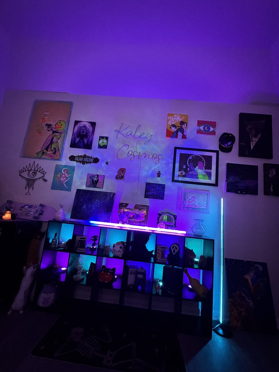 I spent a lot of the other day working on my office so I can start streaming again, and I’m really happy with the way it’s coming along. 🖤