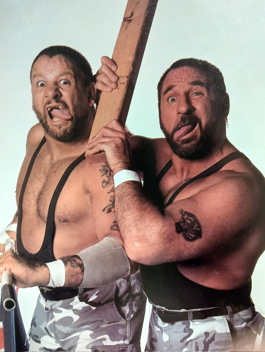 The barbaric Sheepherders were one of the very first tag teams of my young fandom that introduced me to blood and violence:no matter where they competed,through vicious Barbed Wire and various forms of weaponry,Luke Williams and Butch Miller left their mark as hardcore originals