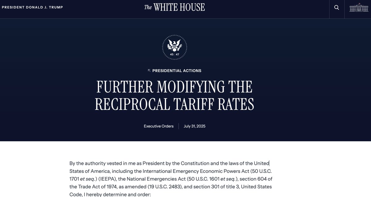 白宮以一紙行政命令調整4/2關稅數字。但這不是終點。
232條款最快下週公布。
這個關稅數字針對每個國家，越來越細膩。
全球一起分攤美國的國債與財政支出，建立新的全球供應鏈與布局思惟。
台灣目前20%。
細節尚不清楚。
