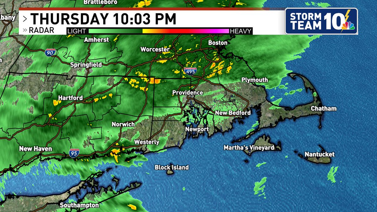 Rain continues to overspread Southern New England this evening. Expected the steadiest rain to fall in the hours after midnight. Rainfall totals generally between half an inch and one inch.
