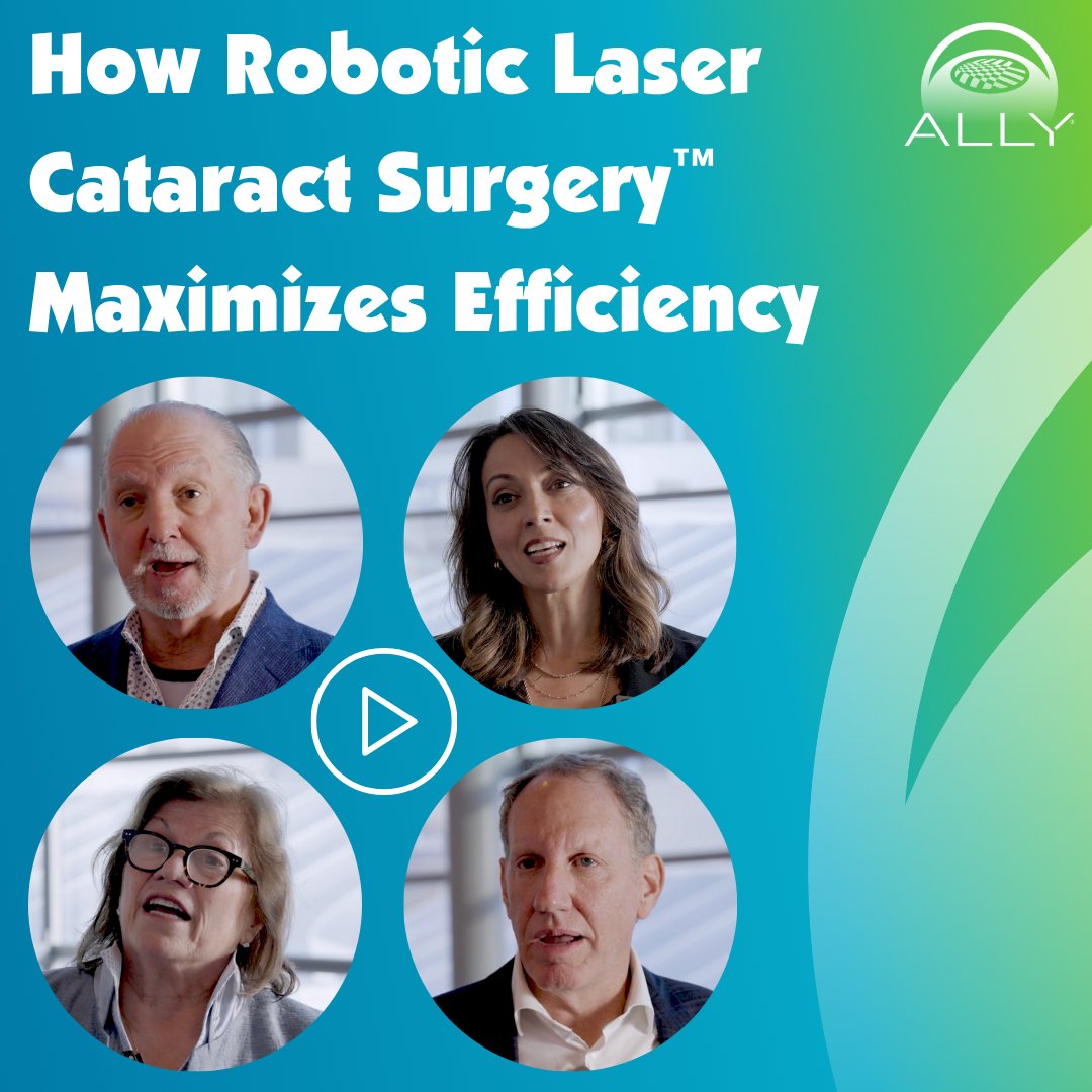 Leading surgeons share how the ALLY Robotic Cataract Laser System™  is redefining efficiency in cataract surgery. Catch more insights from their full interviews—now available to watch! bit.ly/452fXNT

#RoboticLaserSystem #LENSAR #ALLYSystem
