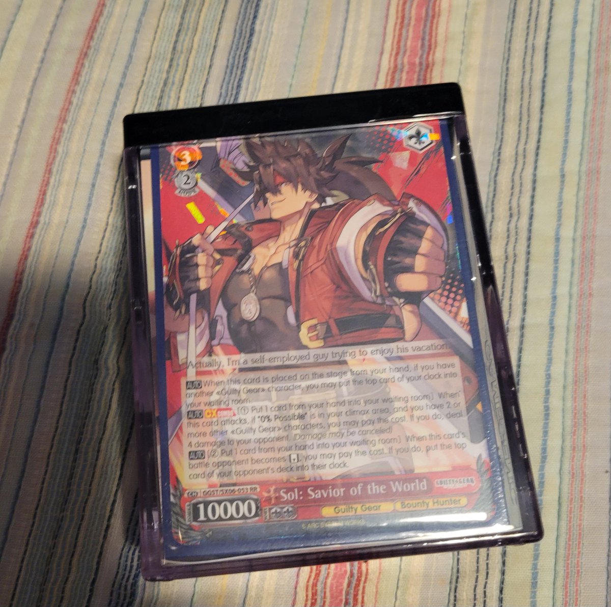 aMorningMelon's tweet photo. Brought some GG Strive weiss bulk to EVO. Hopefully, I can players sign their mains. https://t.co/sqyyDJfIP3