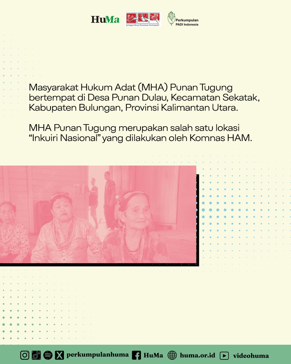 perkumpulanhuma's tweet photo. Ada kabar baik dari Kalimantan Utara!
Setelah sekian lama berjuang, Masyarakat Hukum Adat Punan Tugung akhirnya mendapatkan pengakuan dan perlindungan resmi lewat SK Bupati Bulungan No. 100.3.3.2/400 Tahun 2025.
Baca slides untuk lebih lengkapnya
#HukumUntukRakyat #PunanTugung https://t.co/twzzPqZfXG
