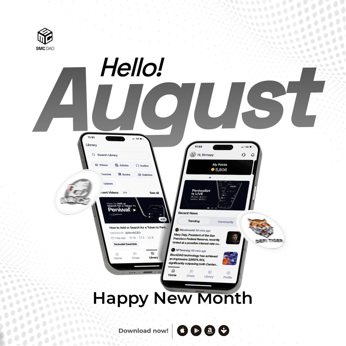 SMC DAO (@smcdao) on Twitter photo ⬜Welcome to August, Believers!
Step into growth, purpose & power this month.
This month, we’re unlocking a new level backend upgrades across SMC DAO App & <a href="/peniwallet/">Peniwallet</a> to serve you better, faster and efficiently.
Join the world’s most driven digital community.
God bless SMC, ⬜Welcome to August, Believers!
Step into growth, purpose & power this month.
This month, we’re unlocking a new level backend upgrades across SMC DAO App & <a href="/peniwallet/">Peniwallet</a> to serve you better, faster and efficiently.
Join the world’s most driven digital community.
God bless SMC,