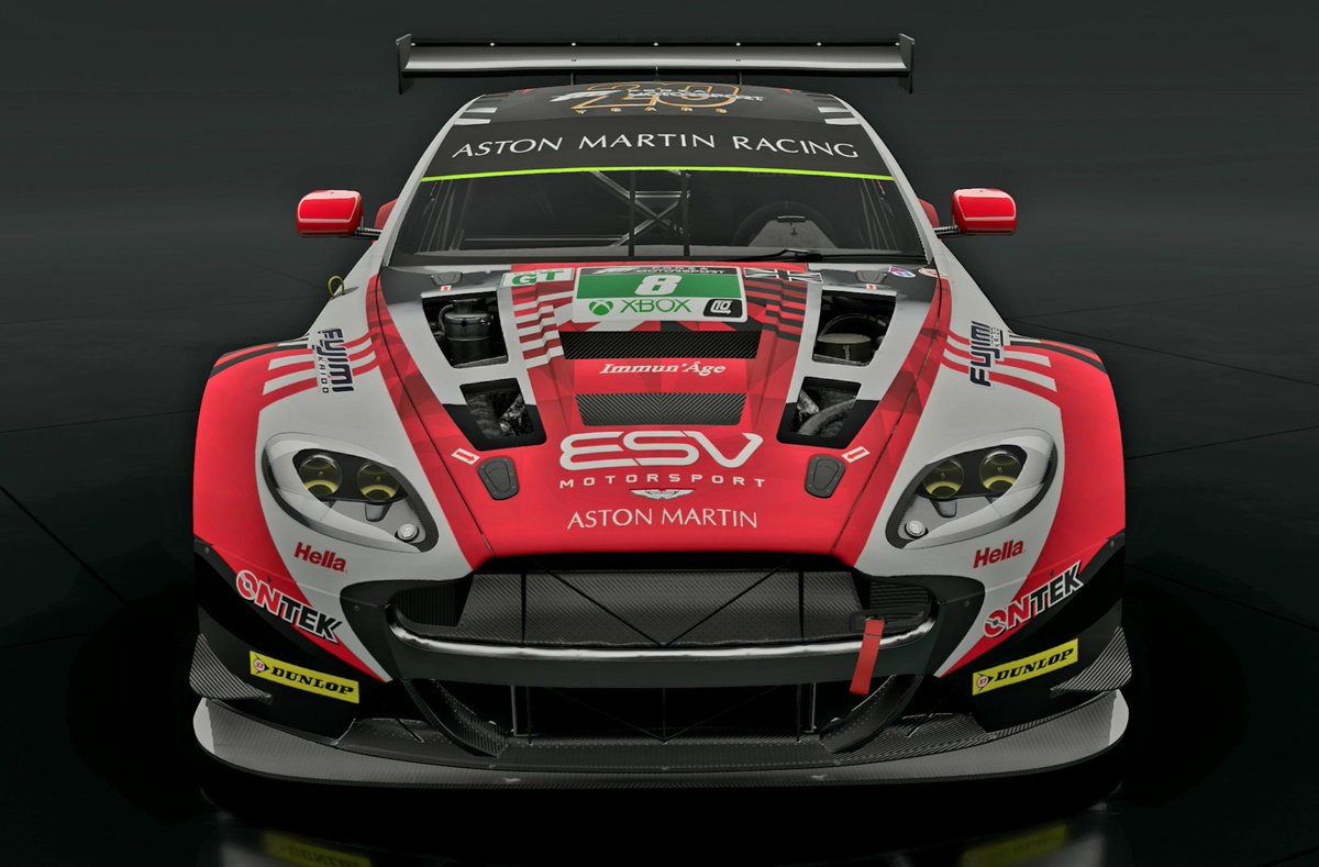 ESV_Phoenix's tweet image. Hell yeah! @MEAOnlineRacing is back! And that means more liveries! 
@ESV_Motorsport will be seeing @ESV_Boberts and @ESV_Green in the Aston Martin V12 Vantage GT3 this week with a fresh Livery.

#PhoenixDesign 
@ForzaMotorsport 
@GridFinder
