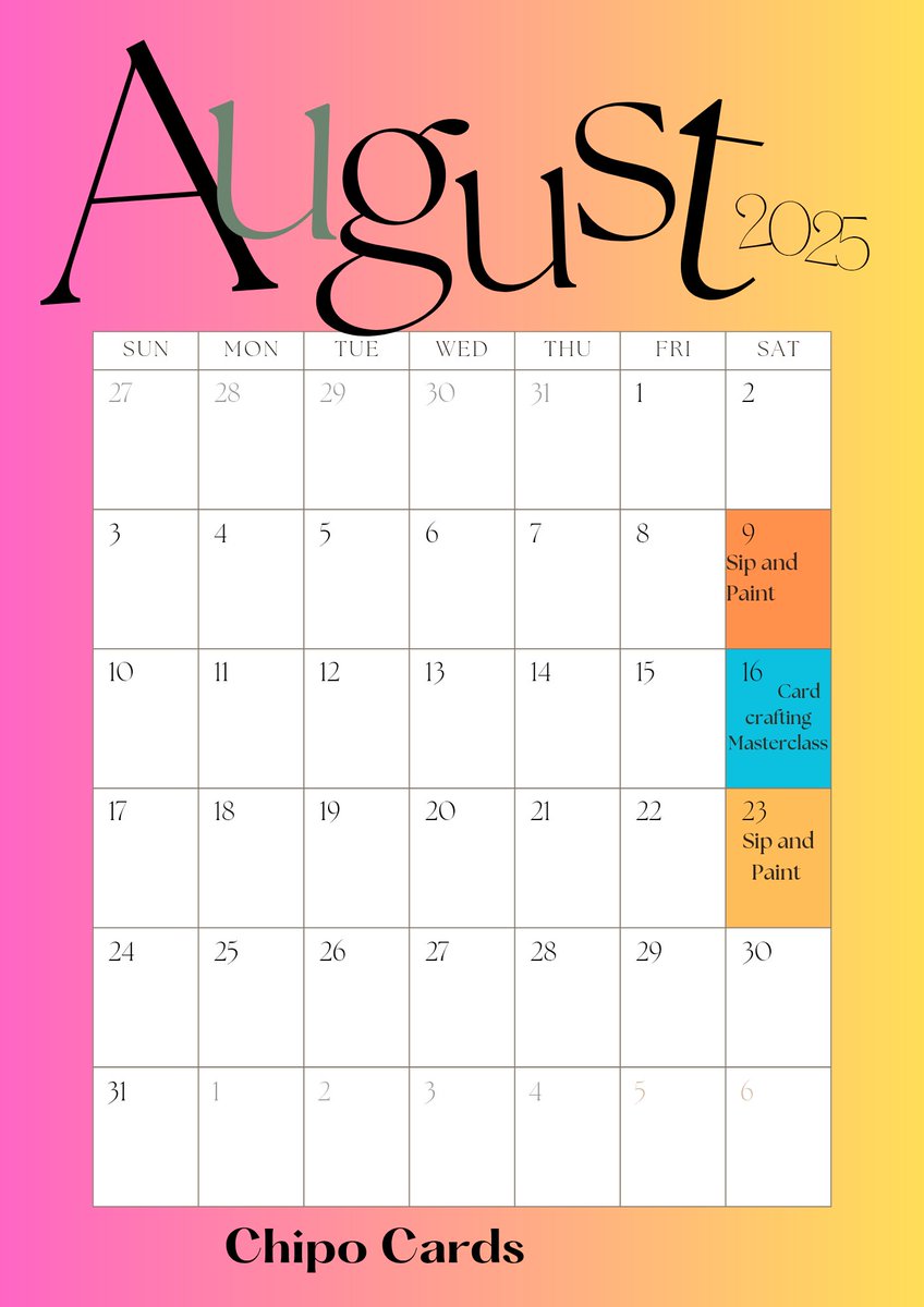 chipocards's tweet image. Are you ready Harare.
Our theme is Time and we have a few surprises that go with the theme Reserve your seats on 0775 852 663 for either the 9th and 23rd for sip and paint  the 16th for greeting card masterclass. No level of expertise required🙏 🤗..
#harareevents