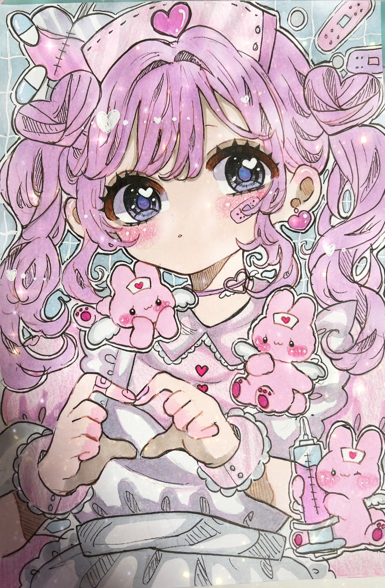 ゆう様⭐︎コピック⭐︎水彩⭐︎漫画 yuki | . うさぎ・スモールレディ・セレニティ 🎀 #コピック