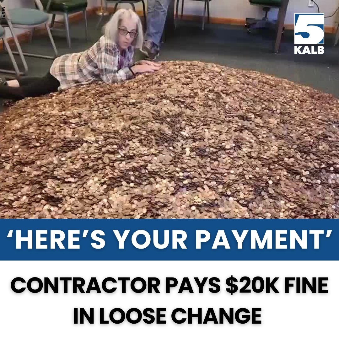 A property owner in Maine, upset with a hefty fine that he was facing, decided to pay it in his own way &gt;&gt; kalb.com/2025/08/01/her…