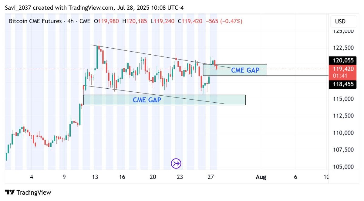 BTC closed that CME  gap 114200 area, nice pull back from  123k  now time to rally.