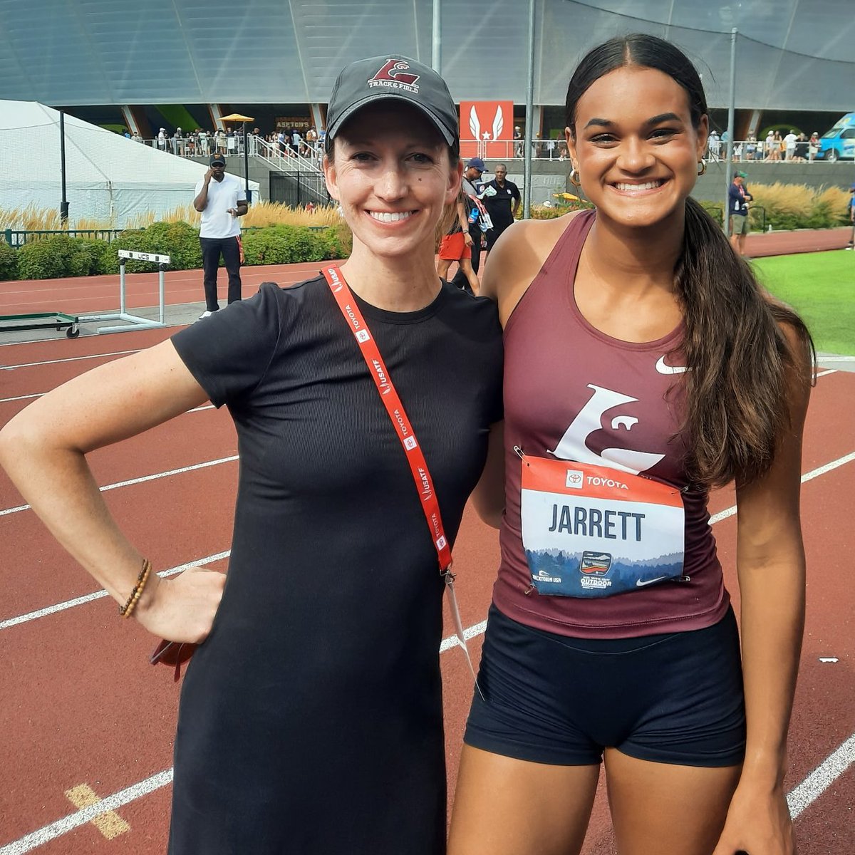 UWL Athletics (@uwlathletics) on Twitter photo Lauren Jarrett will compete in the 100-meter dash semifinals at the Toyota USATF Outdoor Championships on Friday at 6:20 p.m. (Central).
Jarrett is joined by assistant coach Katie Wagner at Hayward Field in Eugene, Oregon.
Go Lauren! #AsanEagle <a href="/UWL_WomensTrack/">UWL Womens Track & Field</a> Lauren Jarrett will compete in the 100-meter dash semifinals at the Toyota USATF Outdoor Championships on Friday at 6:20 p.m. (Central).
Jarrett is joined by assistant coach Katie Wagner at Hayward Field in Eugene, Oregon.
Go Lauren! #AsanEagle <a href="/UWL_WomensTrack/">UWL Womens Track & Field</a>