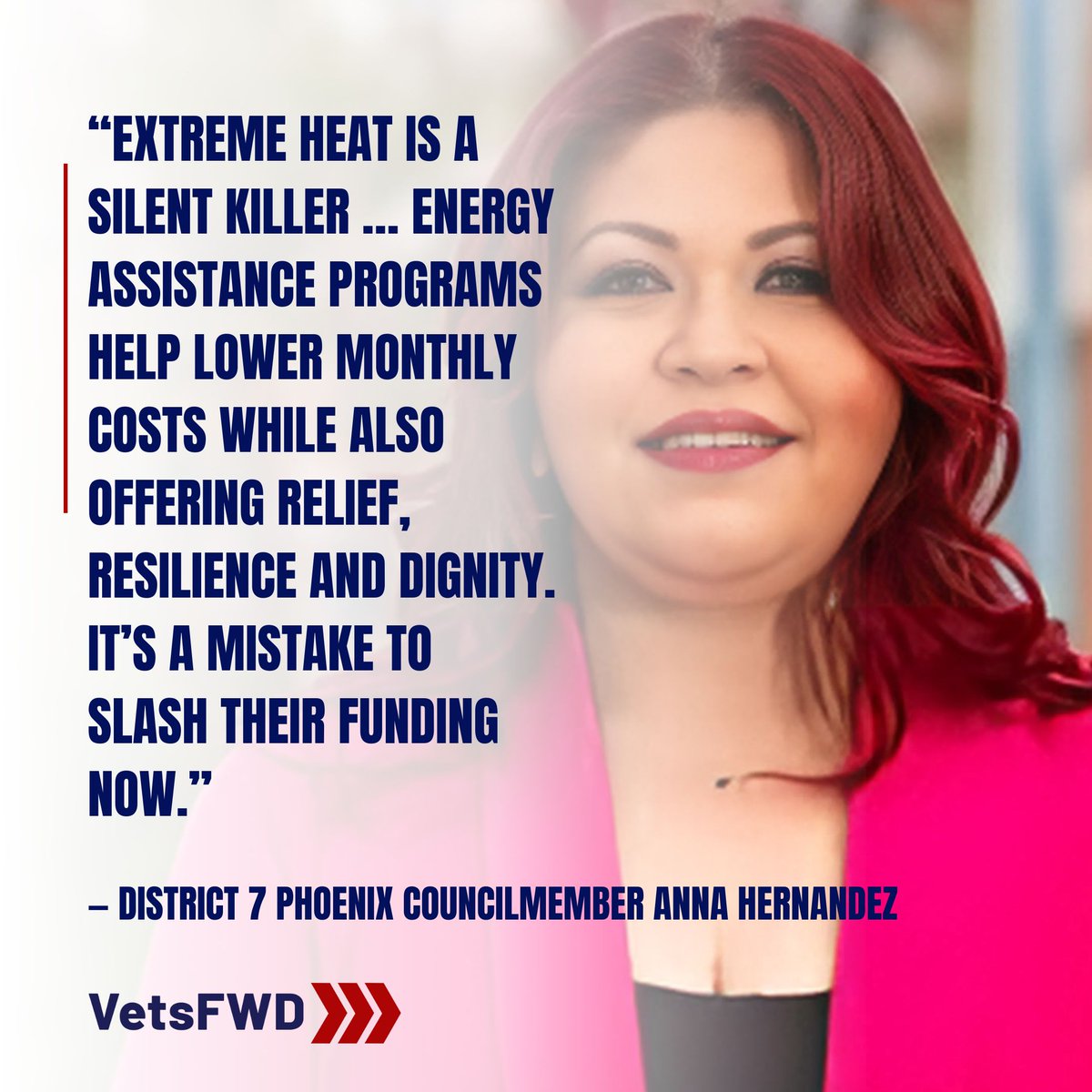 VetsFWD (@vets_fwd) on Twitter photo In a recent op-ed, Phx City Council Member <a href="/district7_phx/">CouncilWoman Anna Hernandez</a> warns: energy-efficiency programs aren’t just helpful, they’re lifesaving in Arizona’s extreme heat.
Read the op-ed here >>> azcentral.com/story/opinion/… In a recent op-ed, Phx City Council Member <a href="/district7_phx/">CouncilWoman Anna Hernandez</a> warns: energy-efficiency programs aren’t just helpful, they’re lifesaving in Arizona’s extreme heat.
Read the op-ed here >>> azcentral.com/story/opinion/…