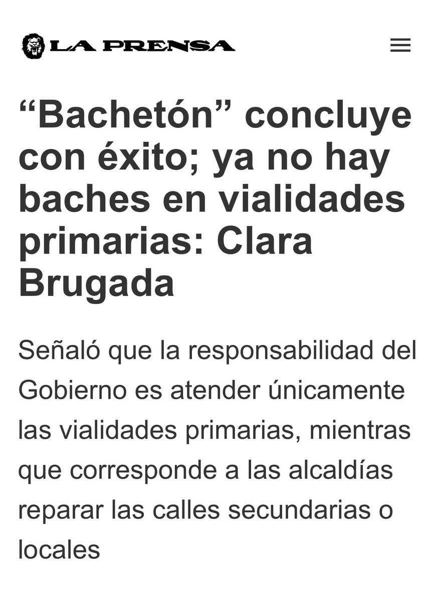 🚧 Clara Brugada declara que ya no hay baches en vialidades primarias.

¿Ustedes también sienten que están manejando en Suiza o sólo ella?

#Bachetón #CDMX